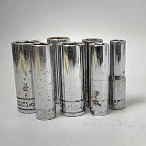 3/8 Drive 6 Point Deep Sockets Assorted Sizes See Pics for Descriptions #0775